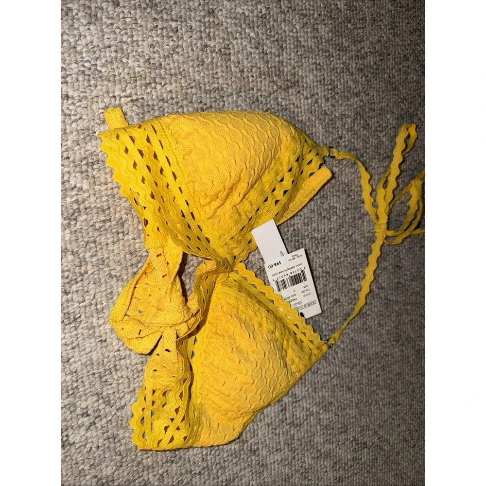 Robin Piccone Women's Chira Triangle Halter Bikini Swim Top S Sunglow